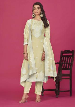 Picture of Radiant Organza Beige Straight Cut Salwar Kameez