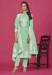 Picture of Organza Dark Sea Green Straight Cut Salwar Kameez