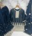 Picture of Chiffon Midnight Blue Straight Cut Salwar Kameez