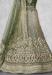 Picture of Ideal Net Dark Olive Green Lehenga Choli