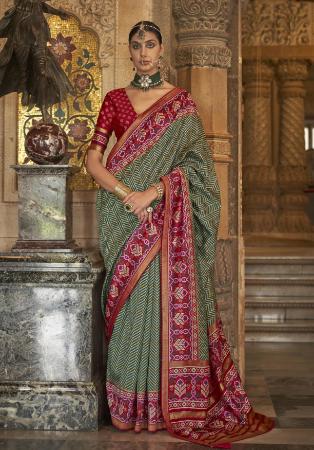 Picture of Appealing Silk Medium Sea Green Saree