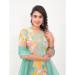 Picture of Cotton Dark Sea Green & Khaki Readymade Salwar Kameez