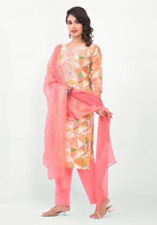 Picture of Superb Cotton Light Coral Readymade Salwar Kameez