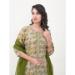 Picture of Radiant Cotton Olive Drab Readymade Salwar Kameez