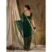 Picture of Pleasing Silk & Organza Dark Green Saree