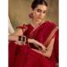 Picture of Charming Silk & Organza Dark Red Saree