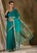 Picture of Comely Silk & Organza Teal Saree