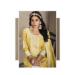 Picture of Wonderful Organza Khaki Straight Cut Salwar Kameez