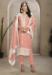 Picture of Organza Dark Salmon Straight Cut Salwar Kameez