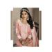 Picture of Organza Dark Salmon Straight Cut Salwar Kameez