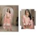 Picture of Organza Dark Salmon Straight Cut Salwar Kameez