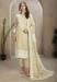 Picture of Grand Organza Beige Straight Cut Salwar Kameez