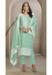 Picture of Organza Dark Sea Green Straight Cut Salwar Kameez