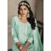 Picture of Organza Dark Sea Green Straight Cut Salwar Kameez