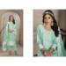 Picture of Organza Dark Sea Green Straight Cut Salwar Kameez