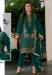 Picture of Georgette Dark Green Straight Cut Salwar Kameez