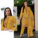 Picture of Georgette Golden Rod Straight Cut Salwar Kameez