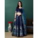 Picture of Elegant Silk Navy Blue Lehenga Choli