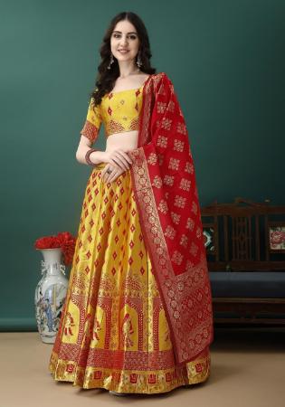 Picture of Appealing Silk Sandy Brown Lehenga Choli