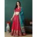 Picture of Shapely Silk Crimson Lehenga Choli