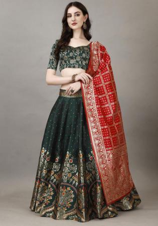 Picture of Lovely Silk Sea Green Lehenga Choli