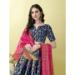 Picture of Shapely Silk Navy Blue Lehenga Choli