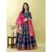 Picture of Shapely Silk Navy Blue Lehenga Choli