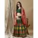 Picture of Pleasing Silk Dark Olive Green Lehenga Choli