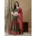 Picture of Resplendent Silk Dark Olive Green Lehenga Choli