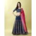 Picture of Statuesque Silk Midnight Blue Lehenga Choli