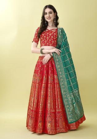 Picture of Splendid Silk Crimson Lehenga Choli