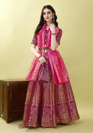 Picture of Magnificent Silk Plum Lehenga Choli