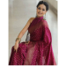 Picture of Beautiful Silk Dark Magenta Saree