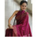 Picture of Beautiful Silk Dark Magenta Saree