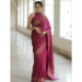 Picture of Beautiful Silk Dark Magenta Saree