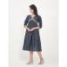 Picture of Pleasing Silk Midnight Blue Kurtis & Tunic