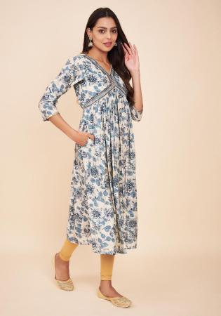 Picture of Bewitching Silk Slate Grey Kurtis & Tunic