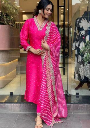 Picture of Stunning Rayon Deep Pink Readymade Salwar Kameez