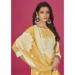 Picture of Organza Golden Rod Straight Cut Salwar Kameez