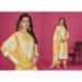 Picture of Organza Golden Rod Straight Cut Salwar Kameez