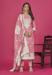 Picture of Organza Pale Violet Red Straight Cut Salwar Kameez