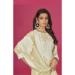 Picture of Nice Organza Beige Straight Cut Salwar Kameez