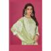 Picture of Organza Dark Khaki Straight Cut Salwar Kameez