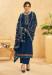 Picture of Organza Midnight Blue Straight Cut Salwar Kameez