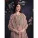 Picture of Organza Rosy Brown Straight Cut Salwar Kameez