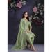 Picture of Organza Dark Sea Green Straight Cut Salwar Kameez