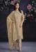 Picture of Magnificent Organza Tan Straight Cut Salwar Kameez