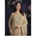 Picture of Magnificent Organza Tan Straight Cut Salwar Kameez