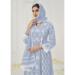 Picture of Cotton Light Steel Blue Readymade Salwar Kameez