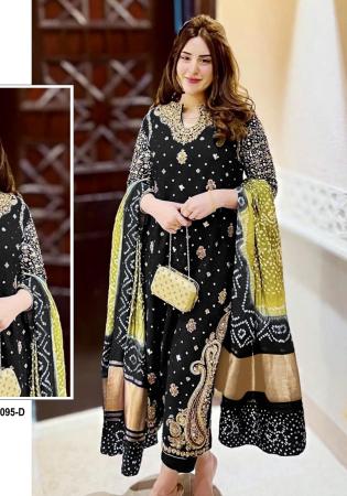 Picture of Shapely Georgette Black Straight Cut Salwar Kameez